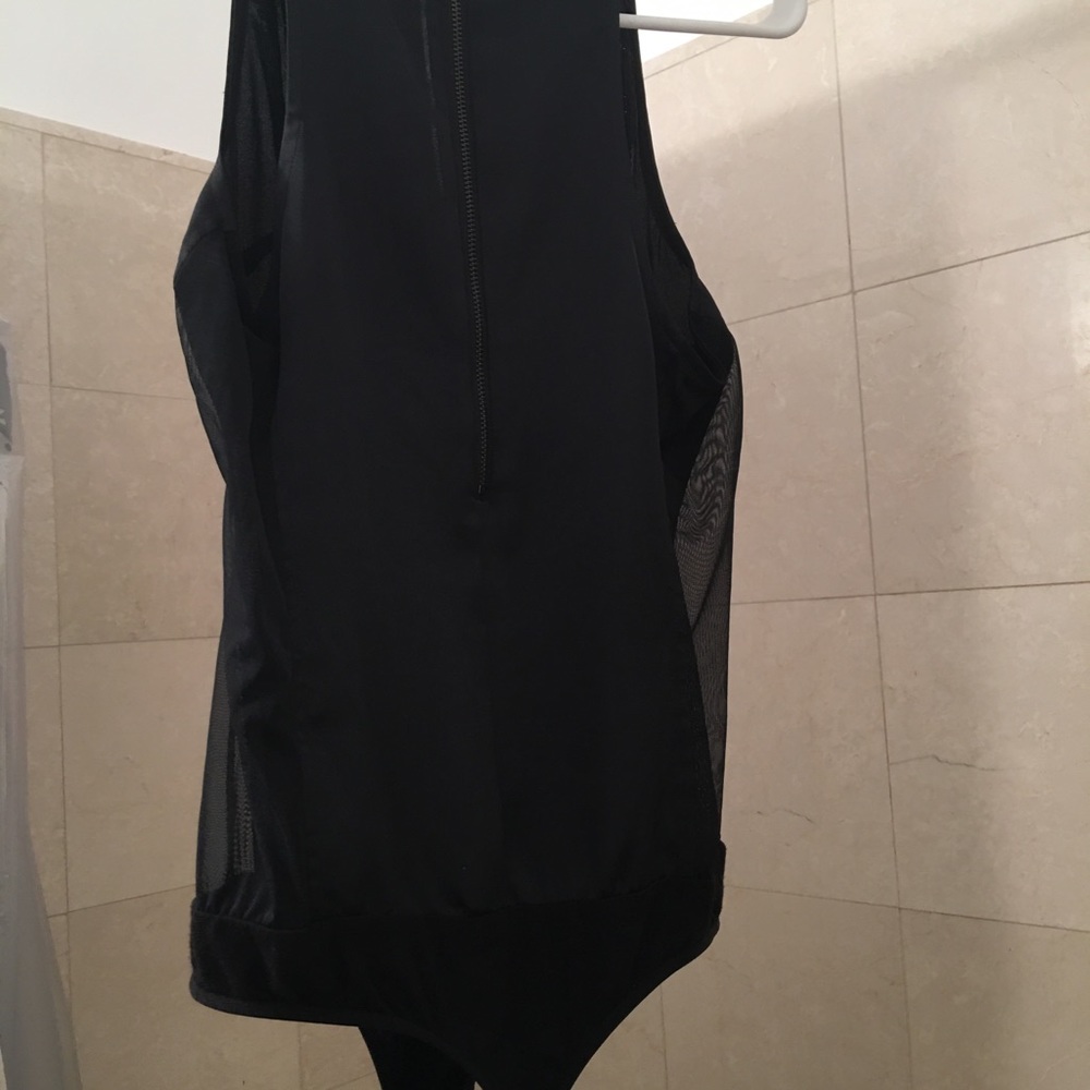 Bebe Halter Sequence And Fine Mesh Bodysuit - image 3